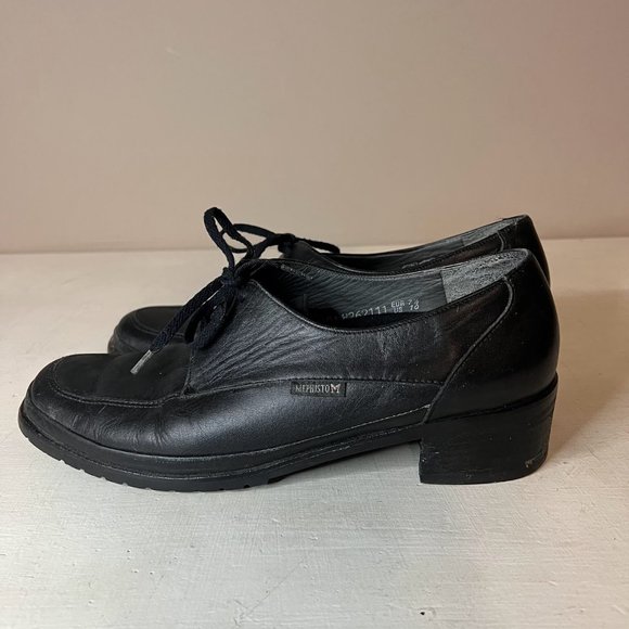 Mephisto Black Leather Dress Shoes Oxfords main image 11